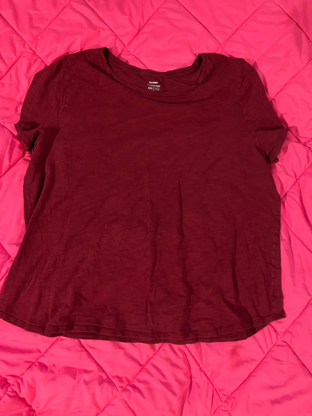 Old Navy Burgundy Short Sleeve Crewneck Tee